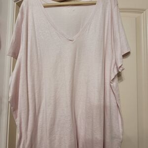 Ava & Viv new pink metallic tshirt, 4x